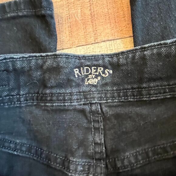 Riders by Lee Black Jeans Size 8P Straight Leg High Rise Petite - Picture 5 of 8